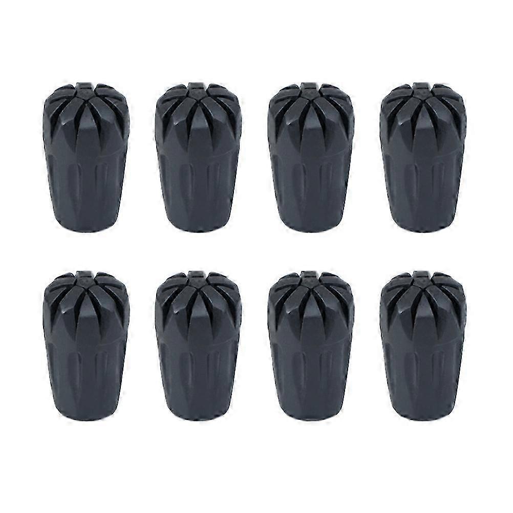 Trekking Pole Tip Rubber Covers, Increases Grip, 8Pcs