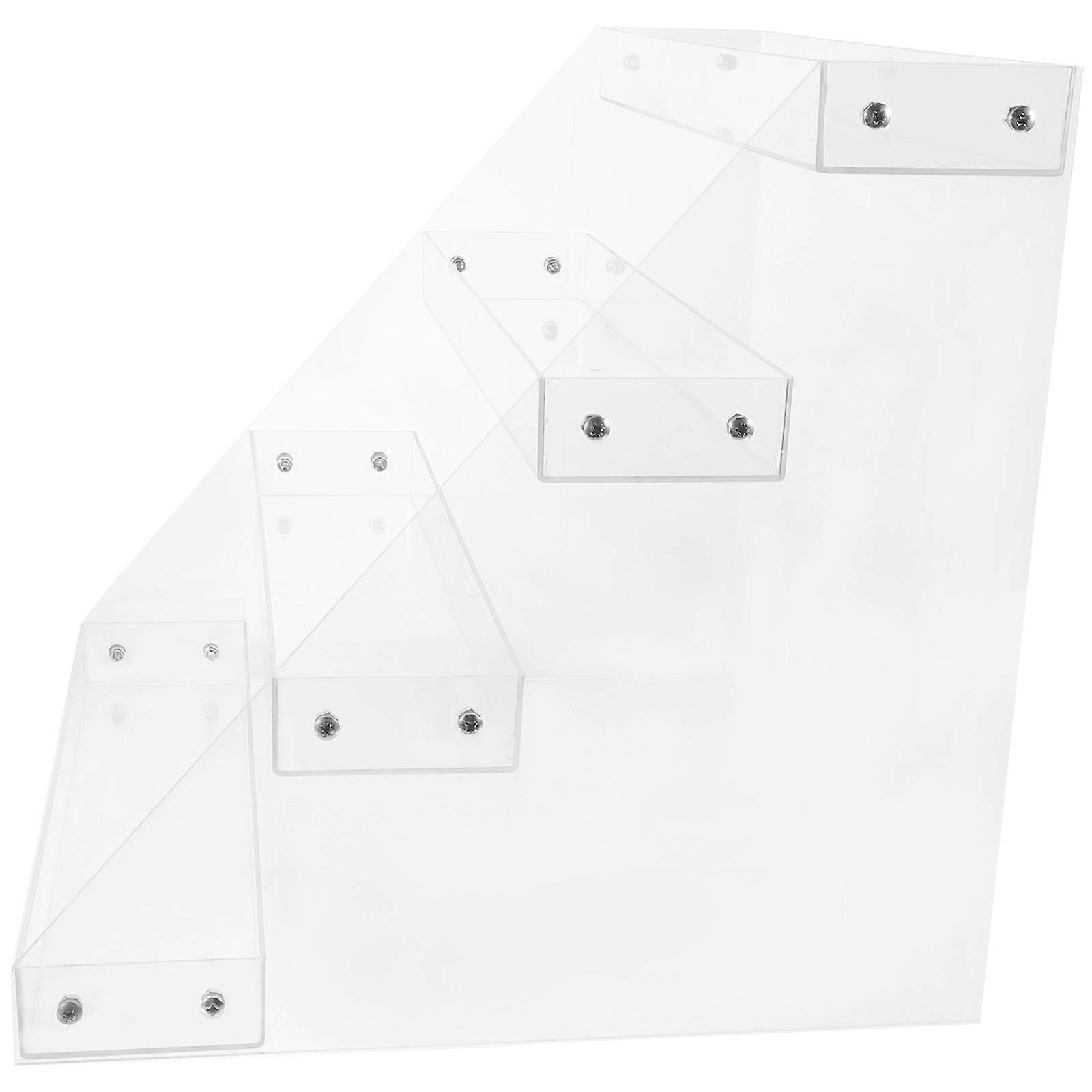 Acrylic Display Riser for Beverage Display Rack 4-Layer Multi-Functional Organizer