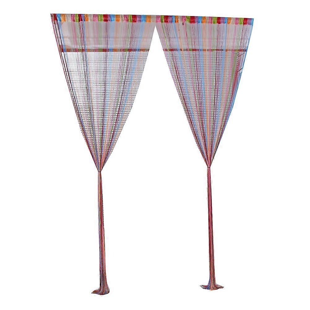 Cortinas de hilo multicolor para decoración de puertas, 1 pieza.