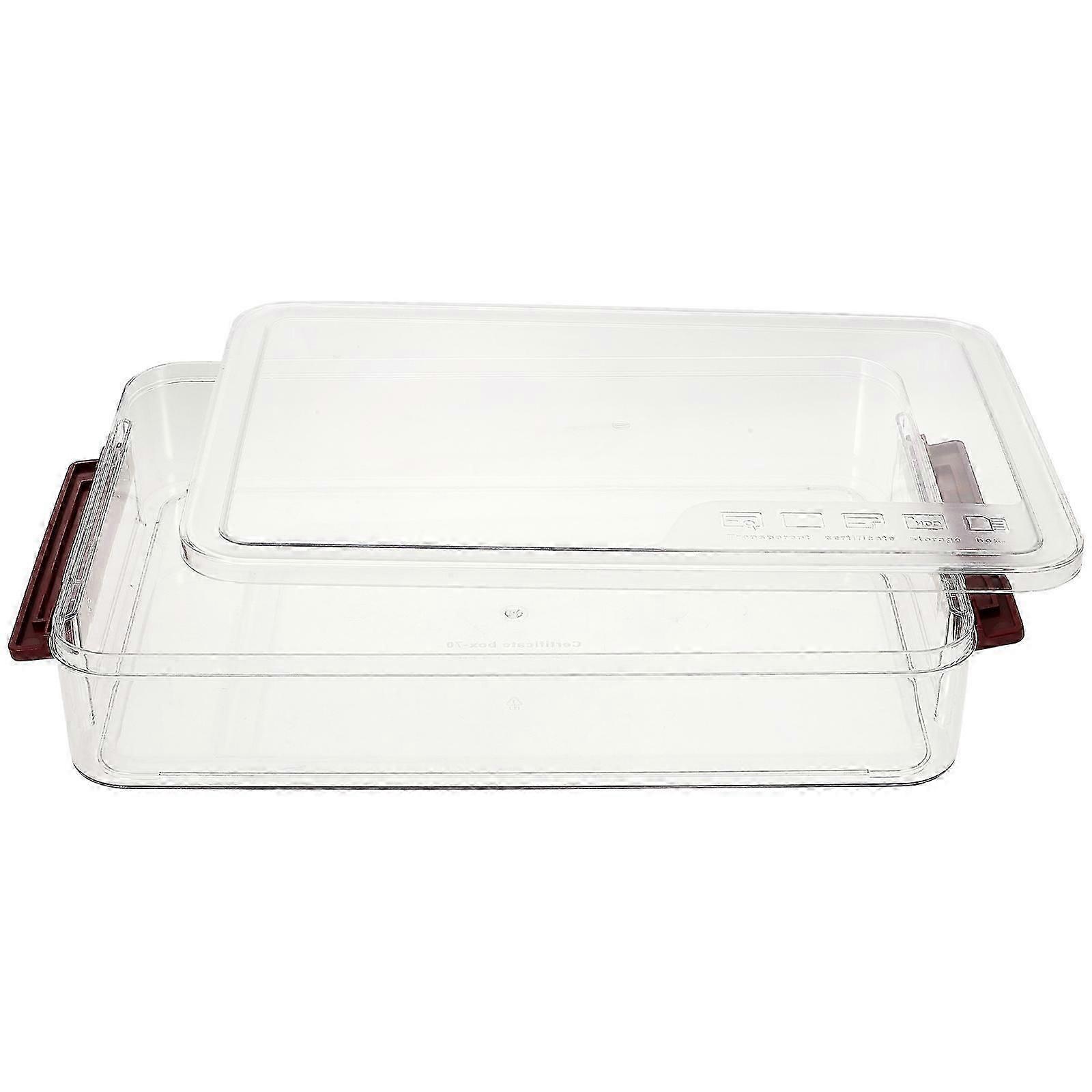 Document Box for Storage and Organization Transparent File Protector