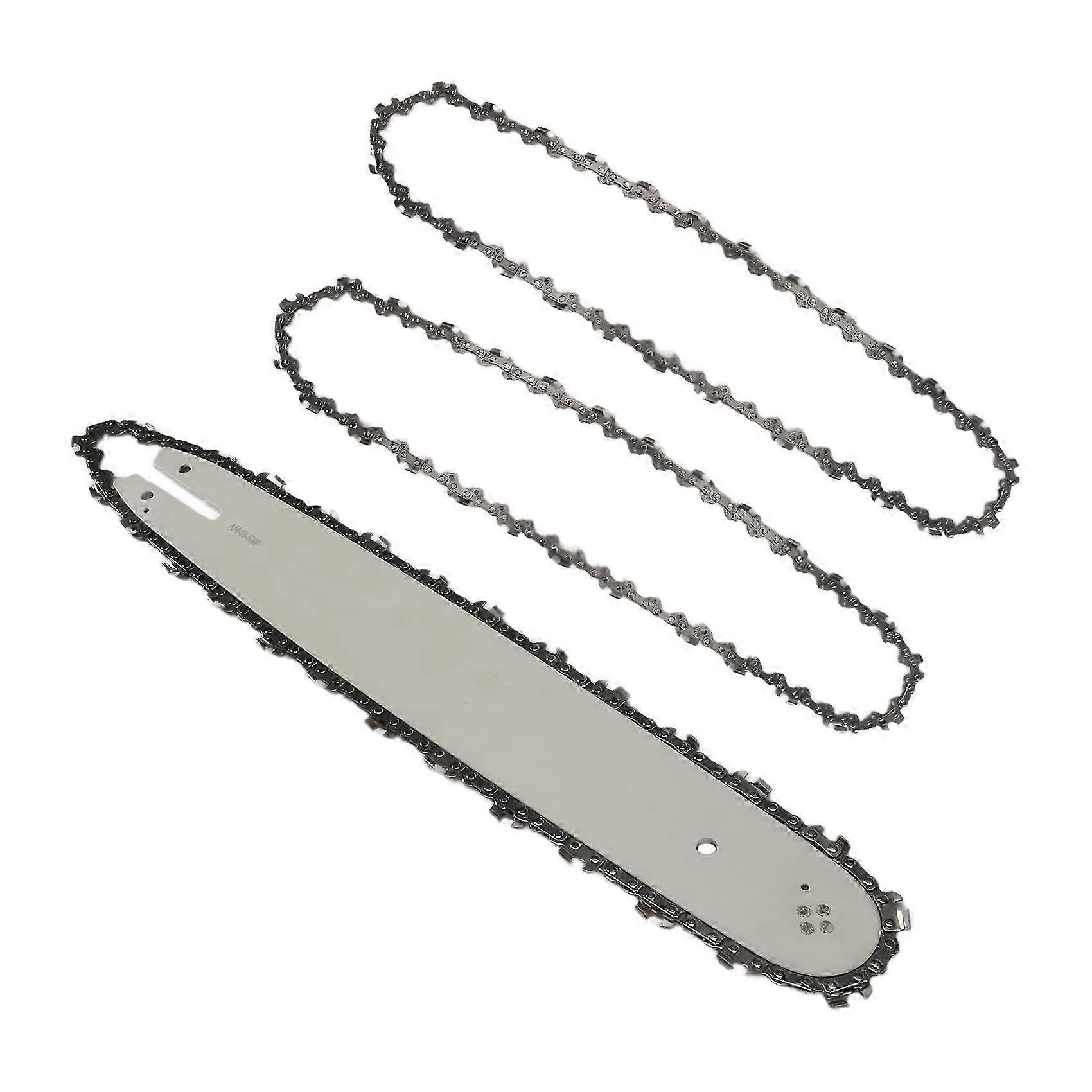 16 Inch Chainsaw Guide Bar with 3Pcs Semi Chisel Chains Combo for Cutting
