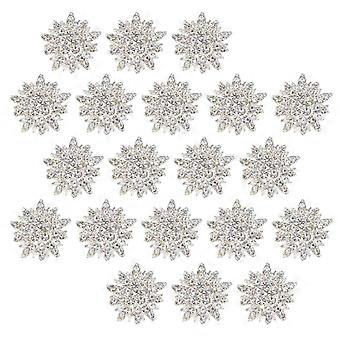 24pcs Decorazione A Tema Natalizio Fiocco di Neve A Forma di Ornamento Decorazione Fai Da Te