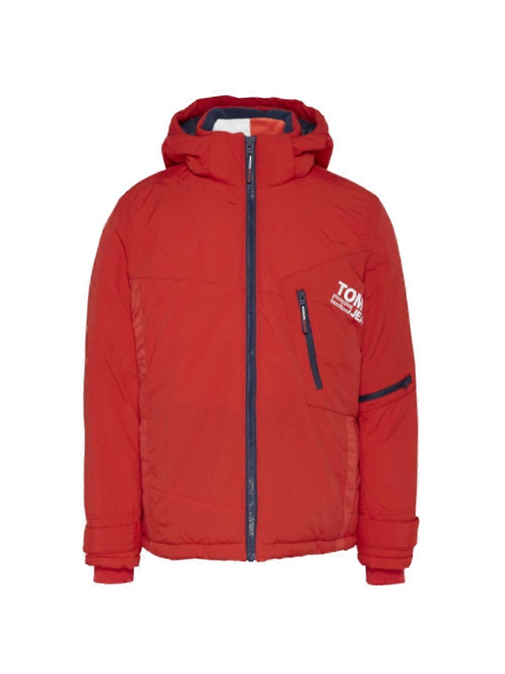 Tommy Jeans Solid Graphic Men's Puffer Jacket Red