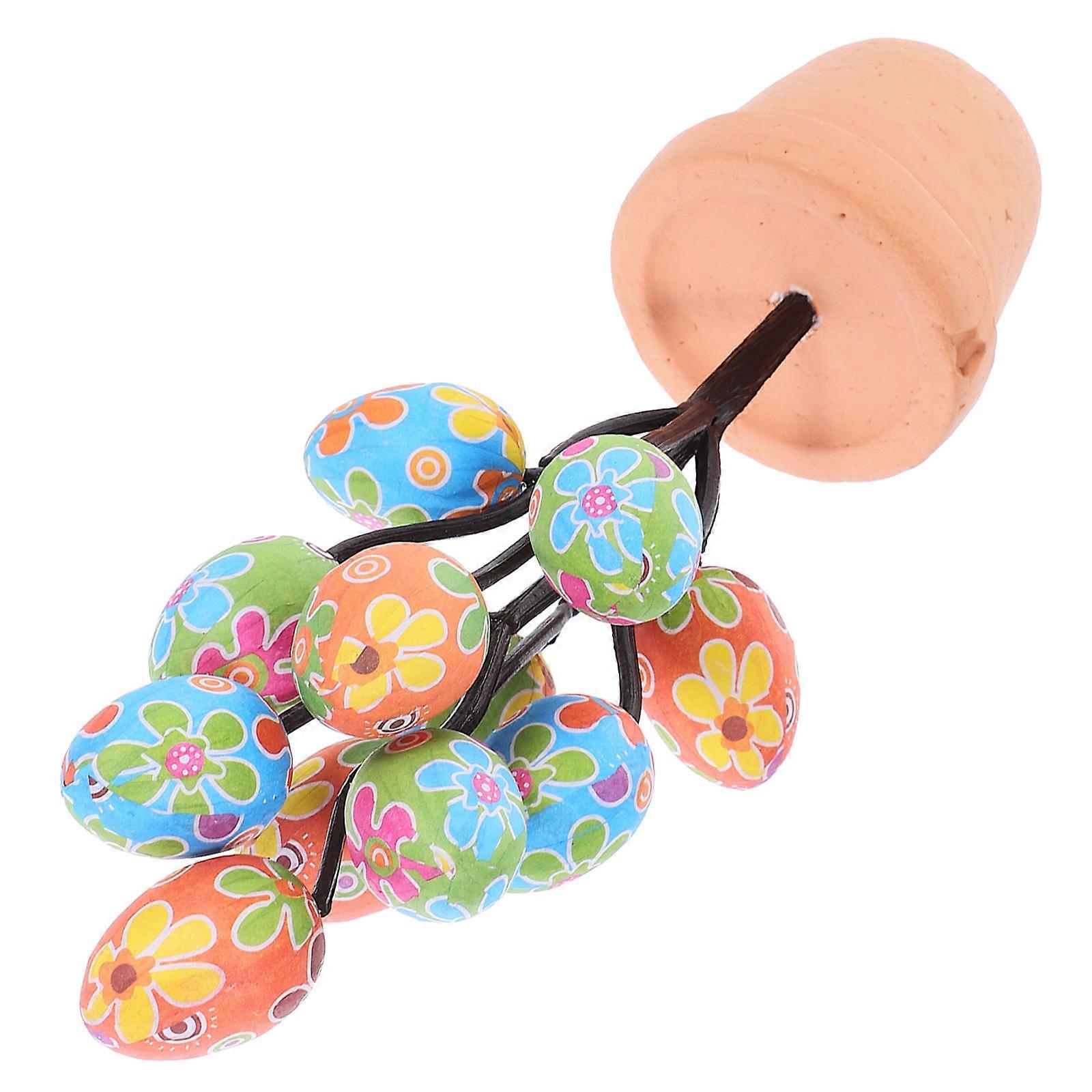 Easter Egg Bonsai Ornament Easter Desktop Decoration Easter Party Ornament