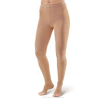 Pebble UK Medical Weight Toeless Compression Tights [Style P293] Beige  Q  Long 