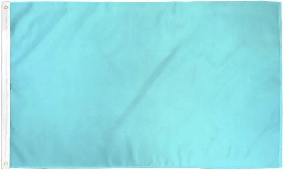 Light Blue Solid Color Flag Blank Plain Light Blue Flag Style-996