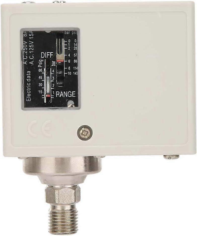 Adjustable Pressure Switch N/O 1/8-27NPT Compatible with