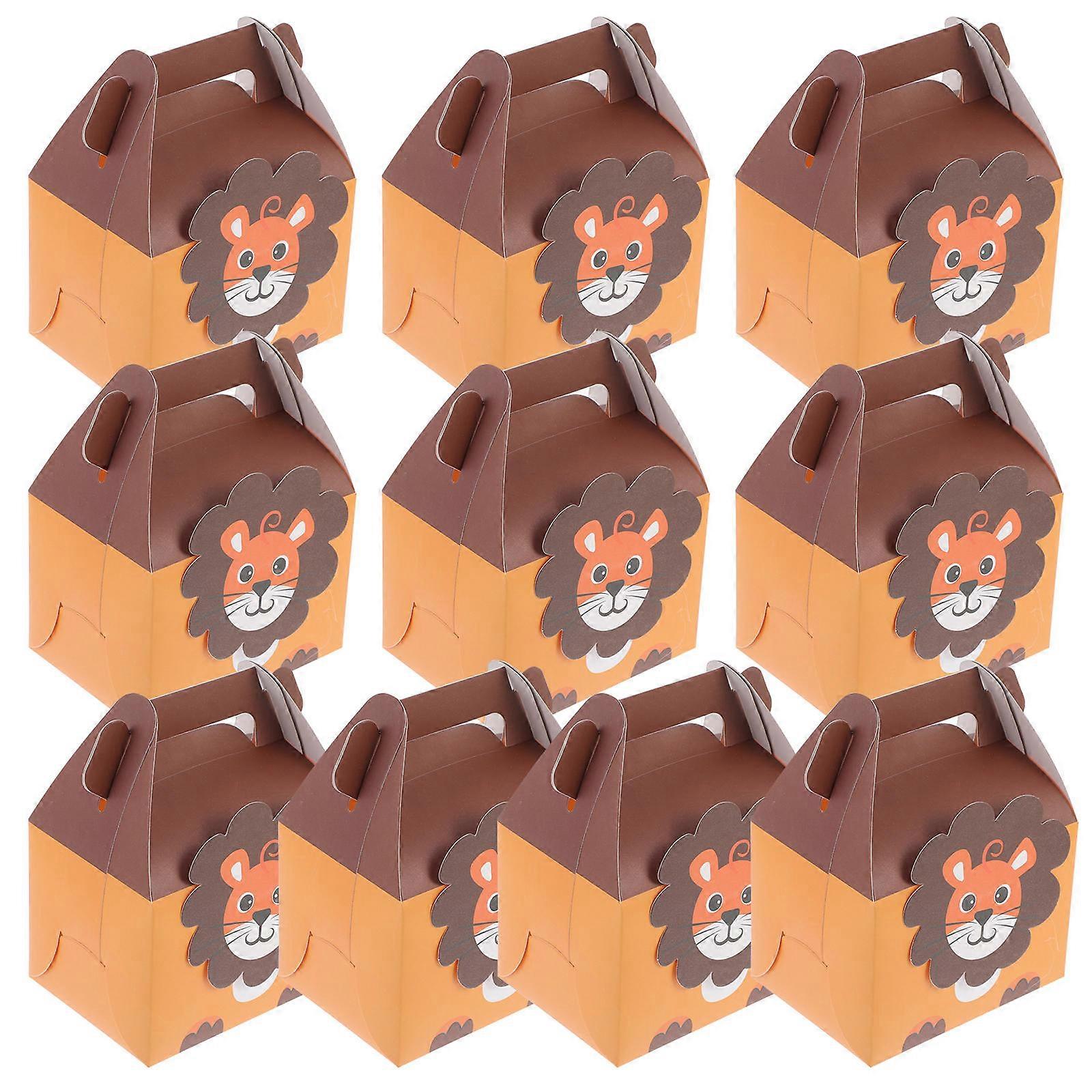 10PCS Cartoon Candy Fall Cookie Box Tragbare Fall Tier Muster Candy Box