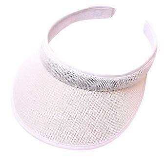 Visiera unisex, berretto da tennis, berretto da golf, berretto parasole con protezione UV (bianco) 26-27