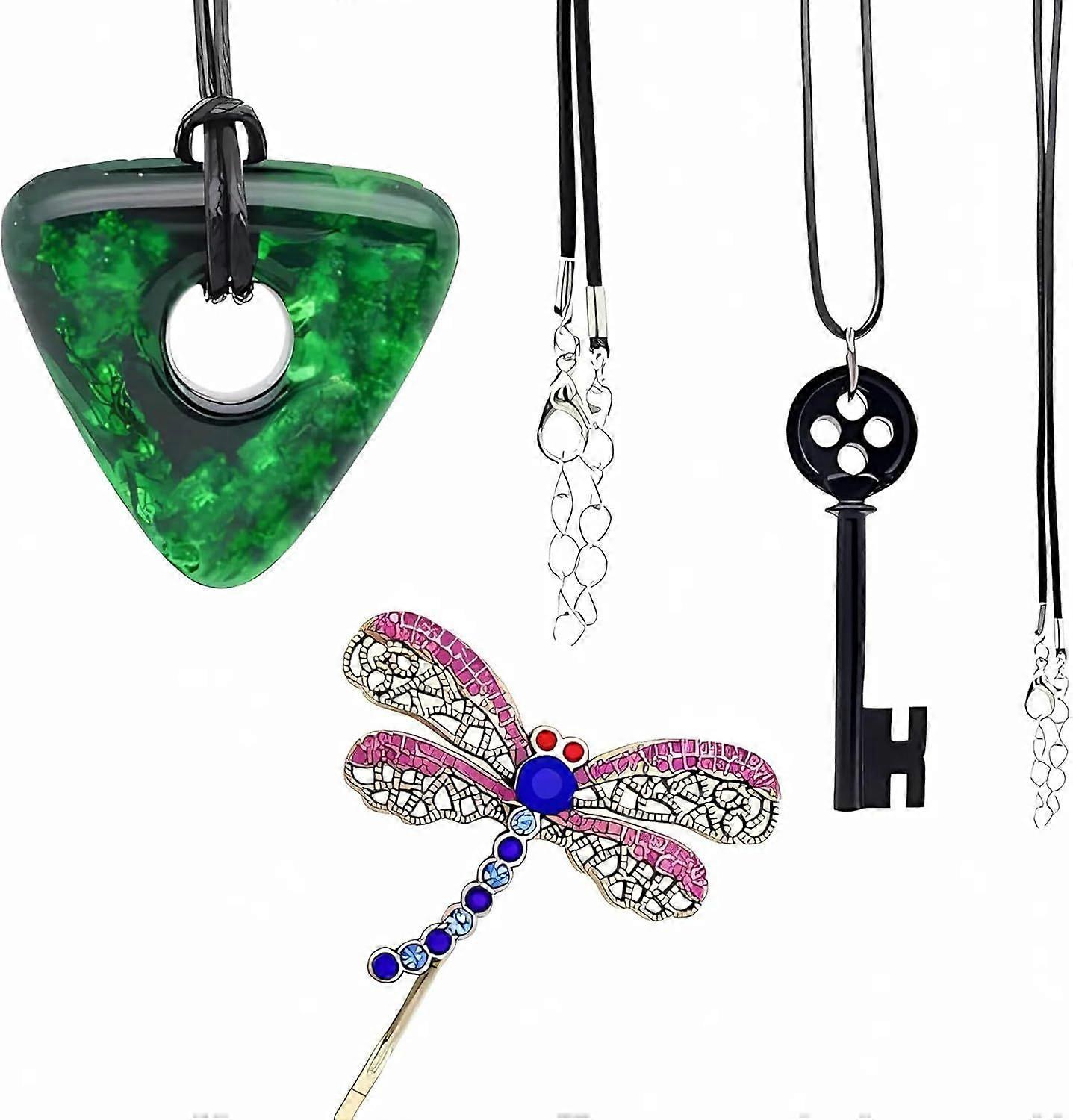 Fantasy Looking Stone Key & Dragonfly Bobby Pin Set