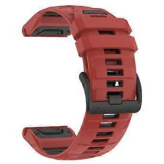 22 mm 26 mm Tweekleurige siliconen horlogeband voor Garmin Fenix ​​8 Pro 47 mm 51 mm AMOLED 7 7X 6 6X 5 5X Plus/Epix Pro (Gen 2) polsband