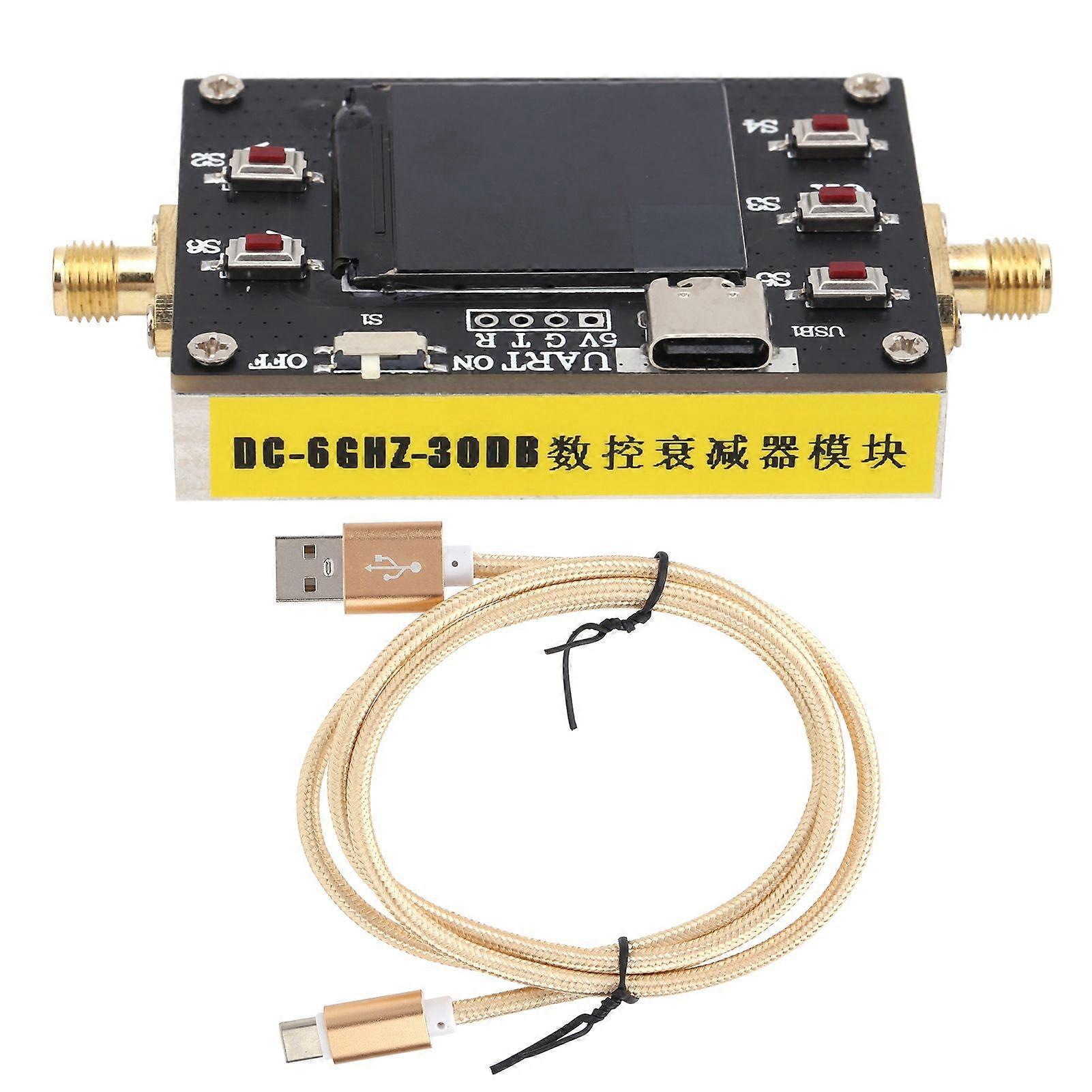 Program Controlled Attenuator Module Aluminium Alloy Board 5V Type C Powered with Data Cable