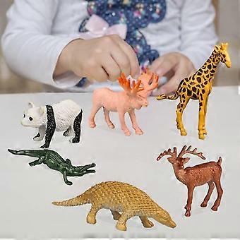 Figurines Animaux Zoo – Lot De 12 Pièces Jungle Et Safari – Jouets Éducatifs En Plastique – Idéal Pour Enfants