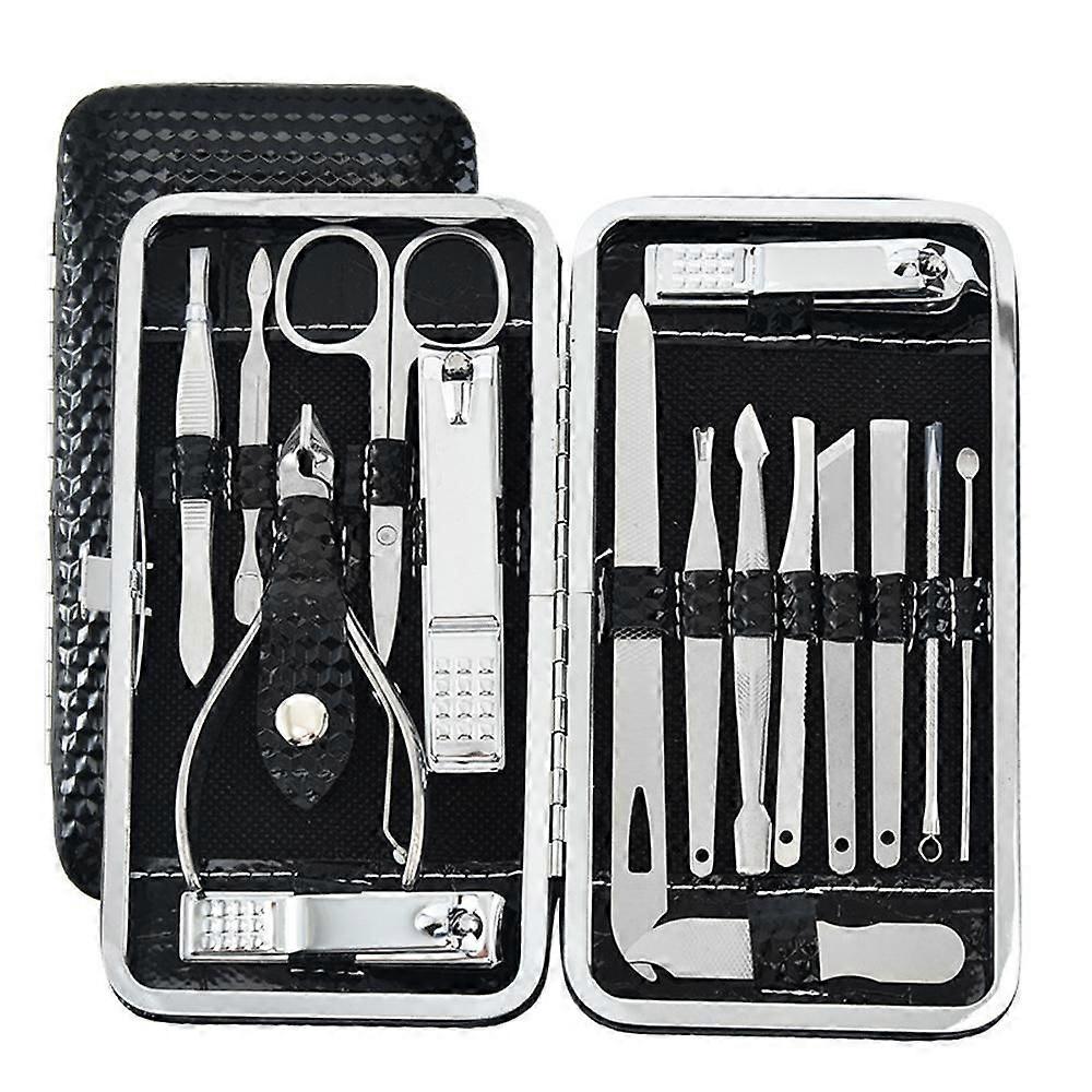 Multifunctional Manicure Nail Clipper Nail Art Tool Set - Blackmake up