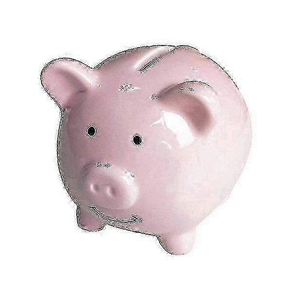 Ceramic piggy bank, pink