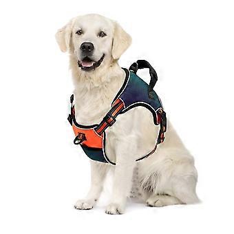 Anti-Zug-Hundegeschirr. Verbesserte Hundeweste. Reflektierendes, verstellbares Hundegeschirr in Python-Optik mit 2 D-Ring-Leinenhaken. Leicht zu bedienender Griff. 3 robuste B-Ringe.