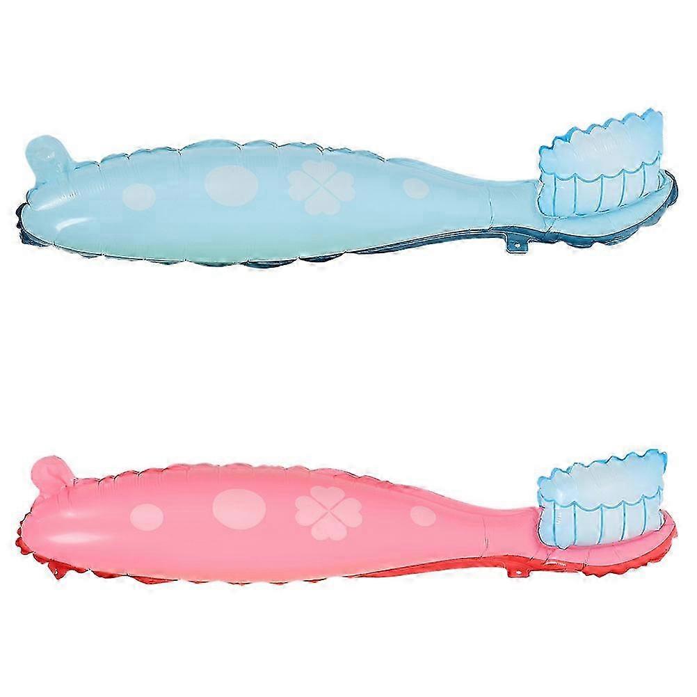 Toothbrush Balloon Large compatible with Party Decoration 2Pcs Assorted Learning Tool