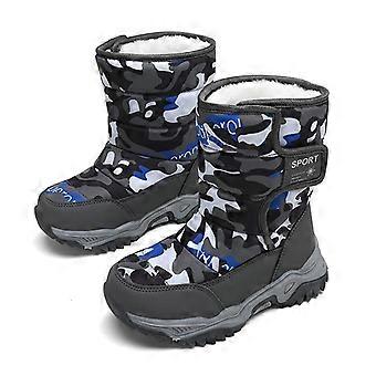 Winter Boys Girls Velvets Snow Boots Slip Resistant Cold Weather Shoes for Winter Outdoor