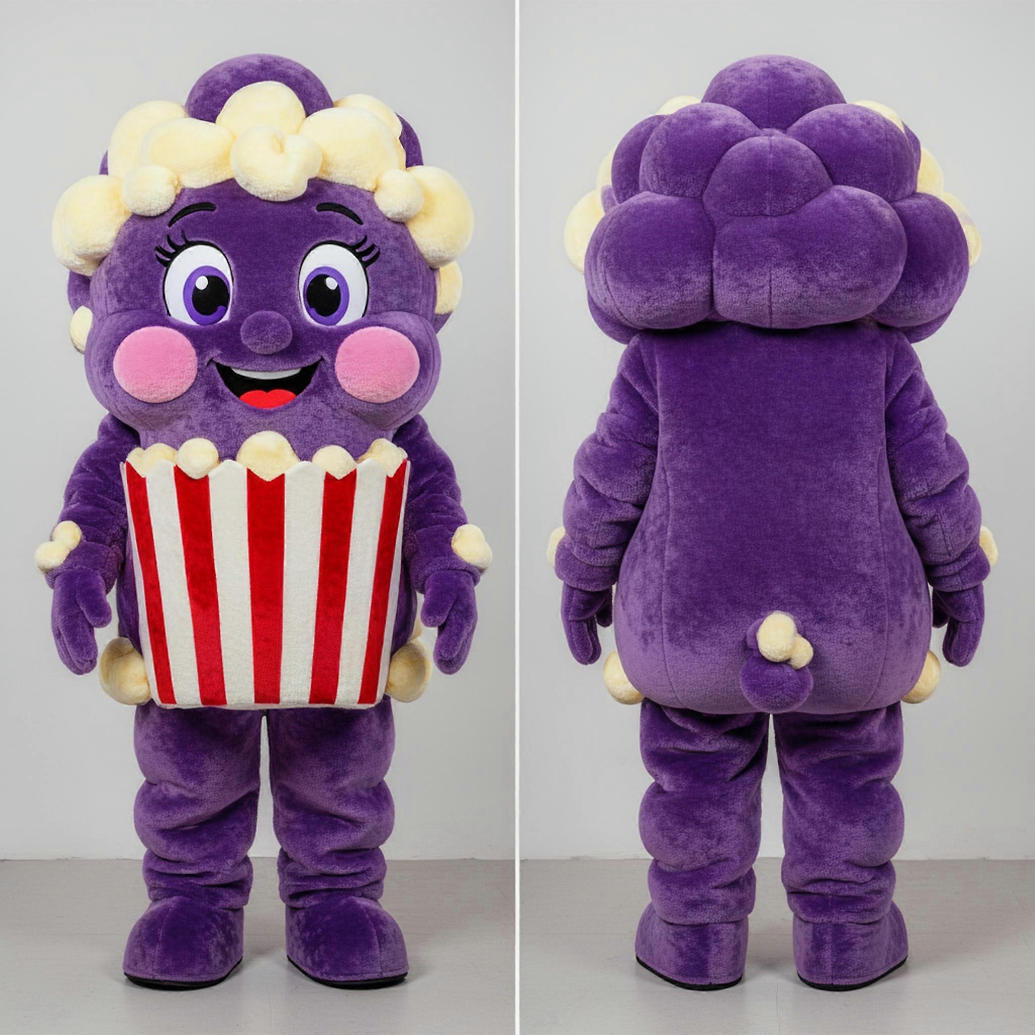 MASTICOT Violet Velvety Pop Corn Mascot