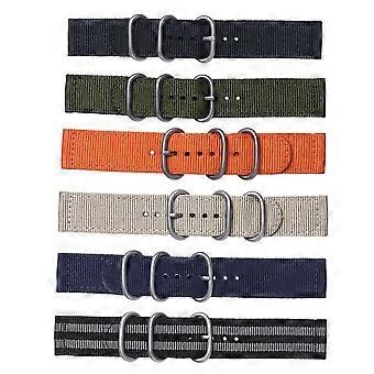 22Mm Nylon Watch Strap Strong Durable Band for Watch Replacement Black