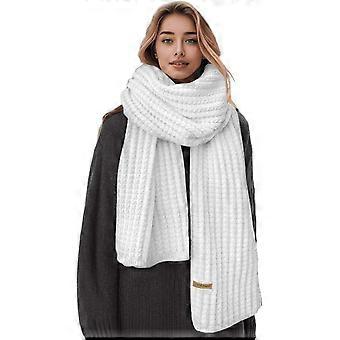 Oversized Long Cable Knit Scarf, Warm Chunky Winter Accessory Suitable For Office Travel Daily