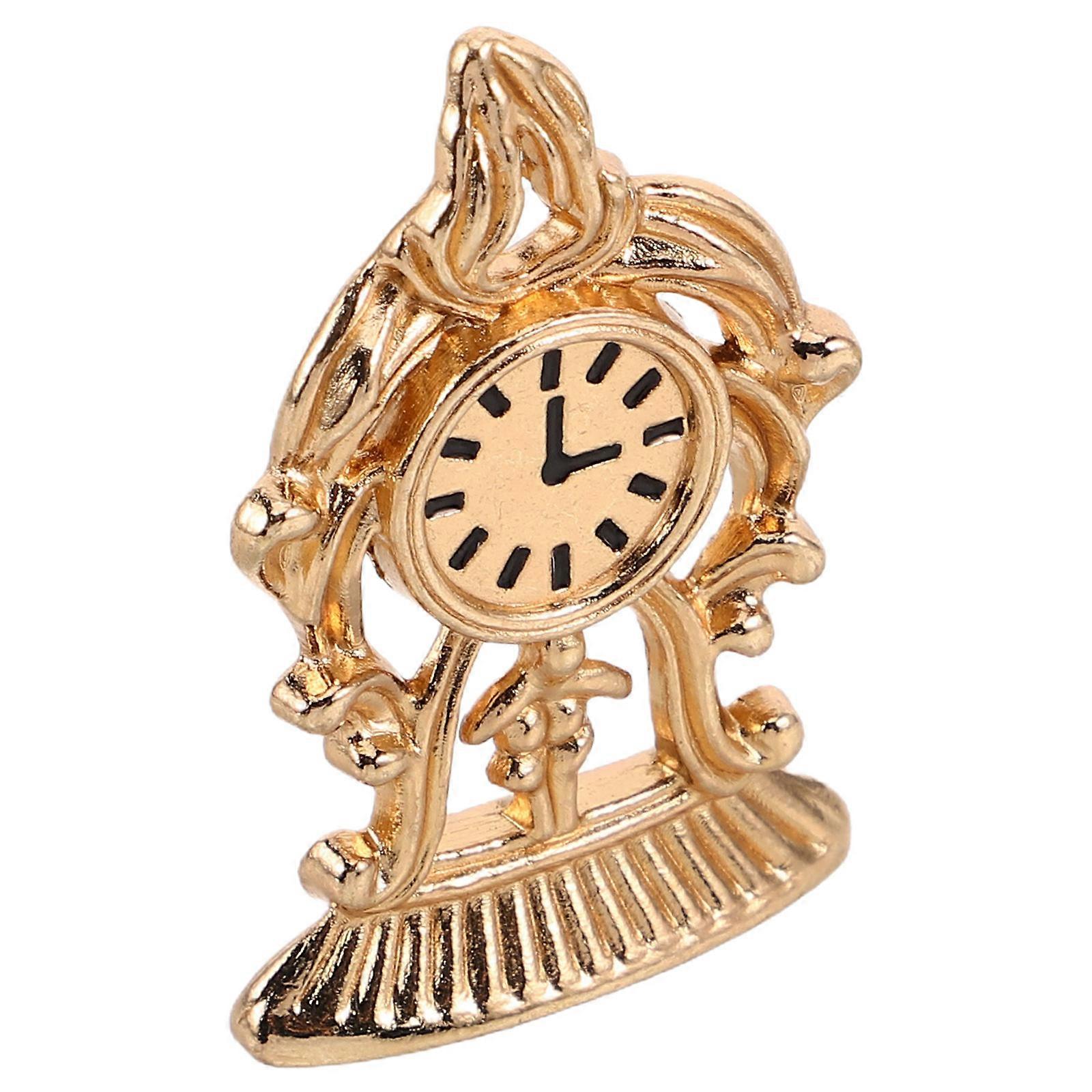 Vintage Style Miniature House Table Clock Antique Clock Model