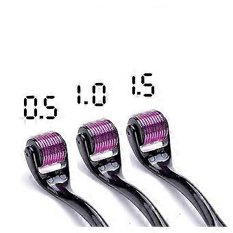 3 Packs Derma Microneedle Roller compatible with Face Body - 540 Titanium Microneedle Roller compatible with Home Use