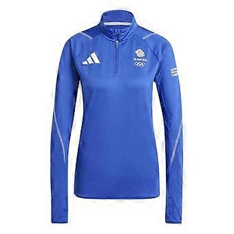 Adidas Womens/Ladies Team GB Performance Quarter Zip Tracksuit Top