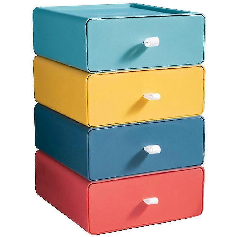 4pcs Practical Drawer Boxes Table Storage Boxes Desktop Storage Drawers