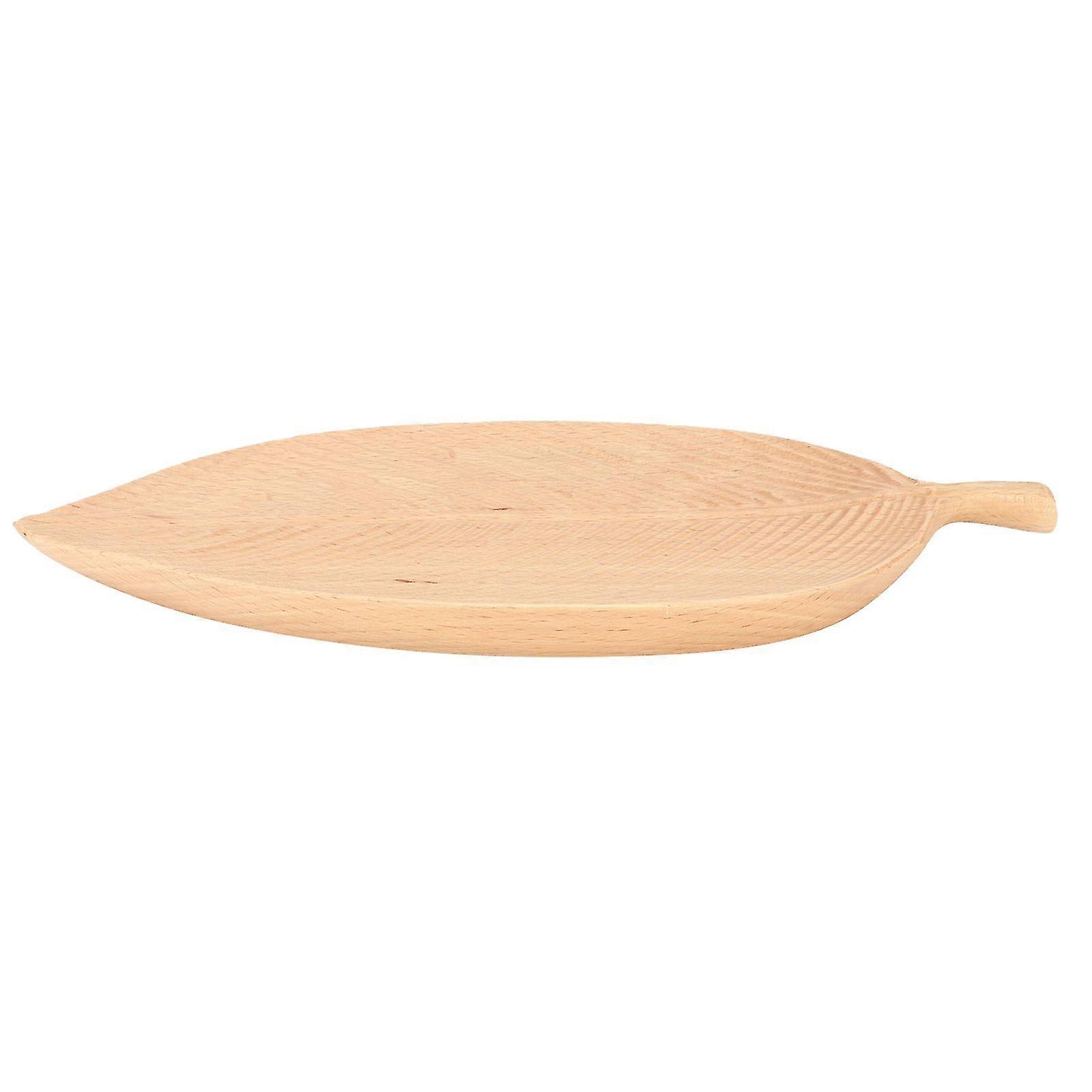 Solid Wood Leaf Tray 12x25cm Natural