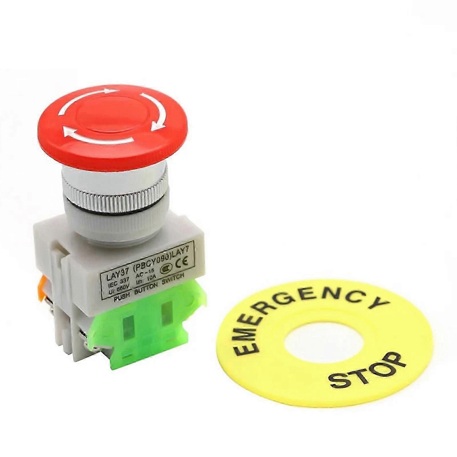 22mm Flame-Retardant Red Mushroom E-Stop