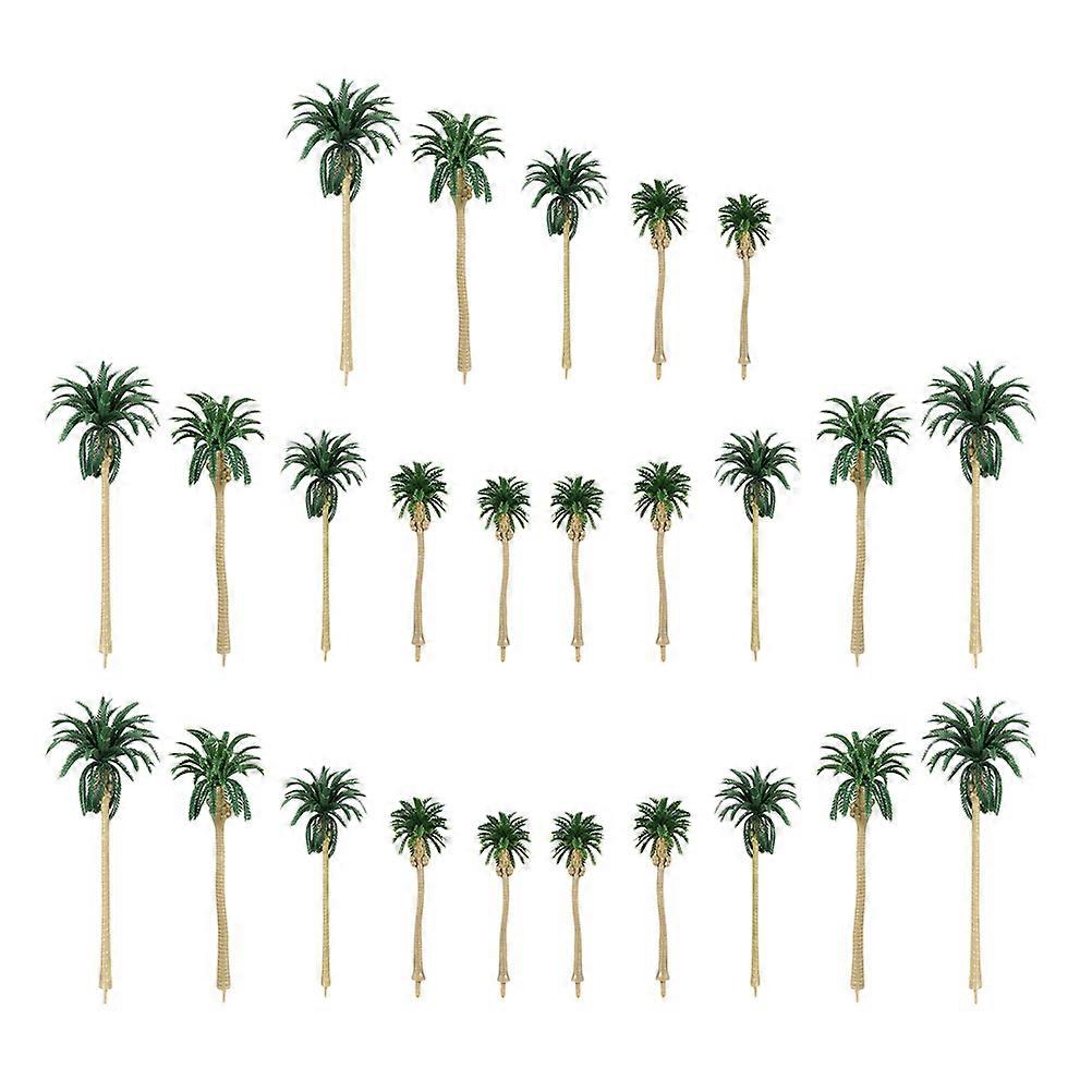 Simulation Coconut-Tree Model for Decor 25Pcs Small Tree Models Sand Table Accessories