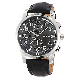 Guess watches gents varis Men's Analog Quartz watch with cowhide bracelet W13530G1