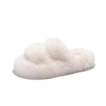 Kids White Outside Cotton Slippers.C2