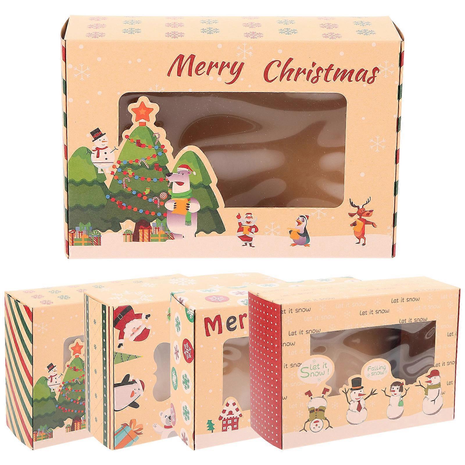 Cookie Boxes with Clear Window Bakery Box compatible with Storage Use 10Pcs