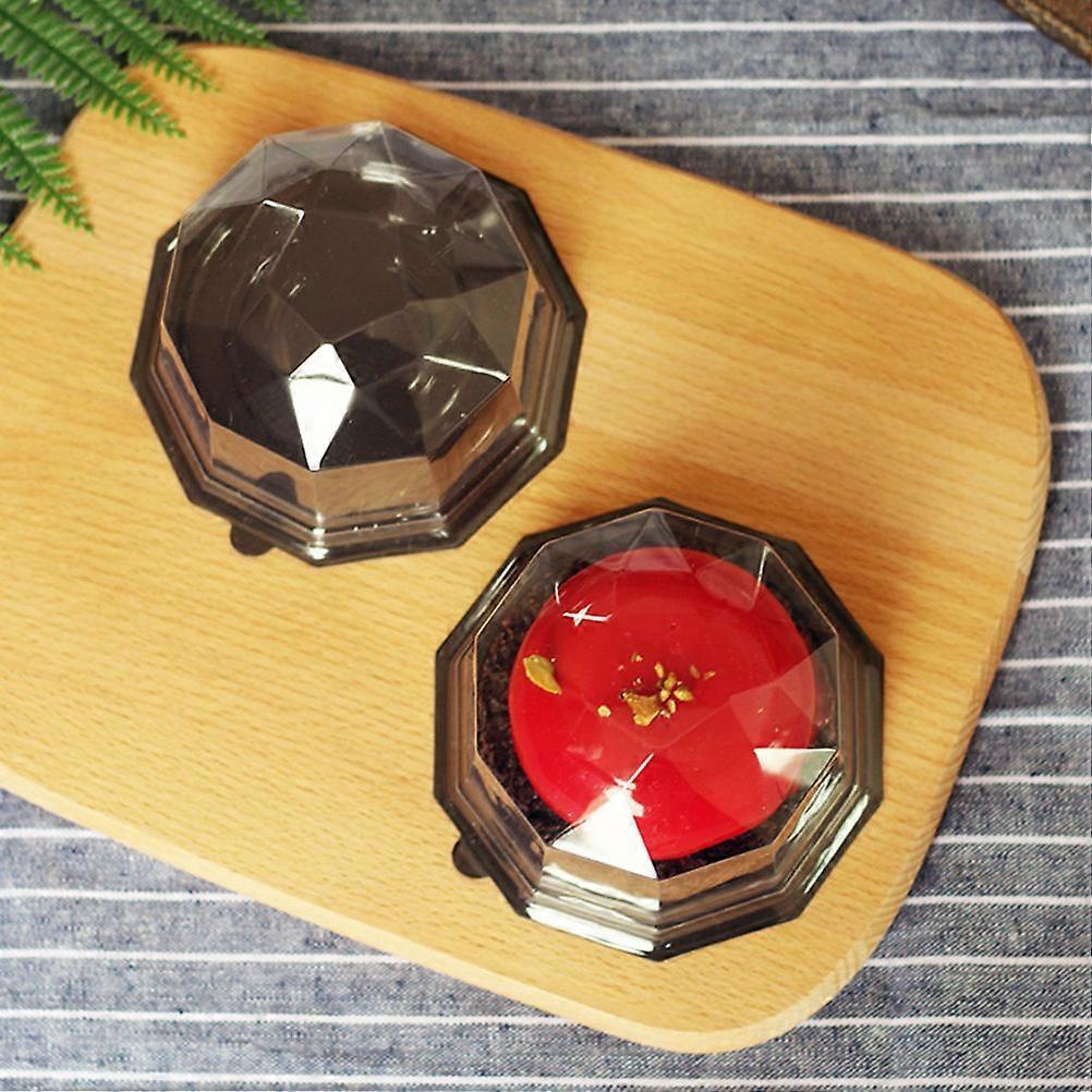 Clear Plastic Cake Boxes compatible with Dessert Use Transparent 100Pcs