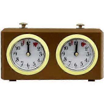 Analog Mechanical Chess Clock, Wind-Up Game Timer, No Battery Needed, Accurate Timing, Tilted Base, for Chess, Chinese Chess, Go