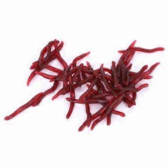 Esca da pesca 4 cm Insetti Morbidi Falso Lombrico Esca di Mare Verme di Sangue Esche Esche Artificiali 50 Pz