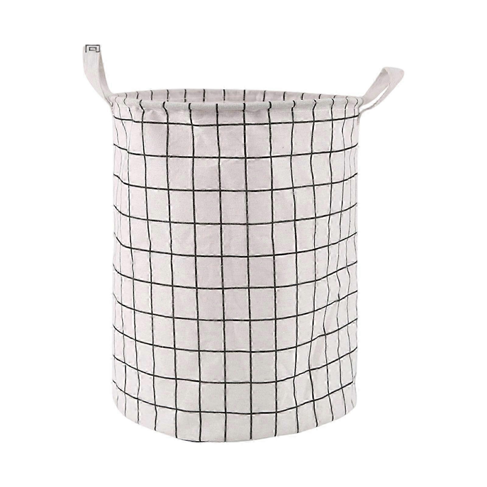 Circular Cotton Linen Laundry Storage Basket
