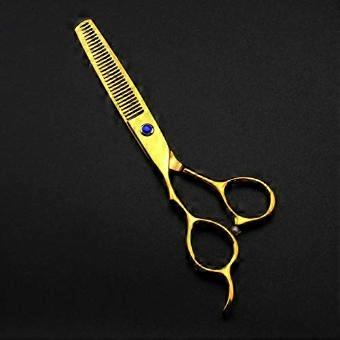 Left Handed Professional Hair Cutting Scissors 6 Inch Gold 440C Barber Shears Set with Precision Blades and Ergonomic Design