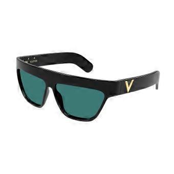 Valentino VG0068S 005 Full Rim Black Unisex Geometric Sunglasses UV2 Original
