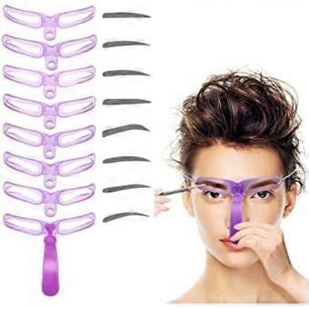 Eyebrow Stencil Kit with 24 Brow Shapes, Reusable Eyebrow Template Set for Beginners, Secure Fit Design