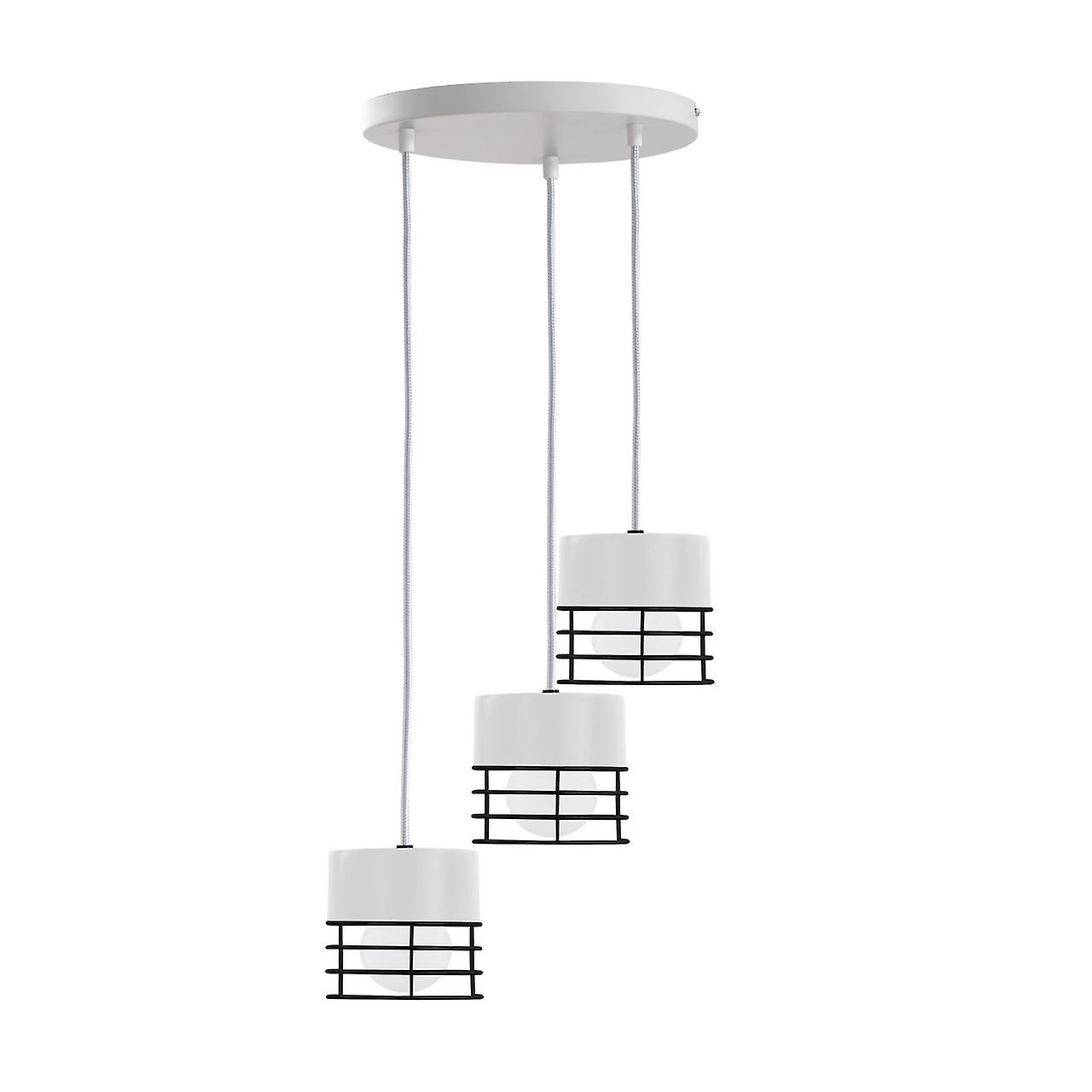 Ohio Cluster Pendant Ceiling Light White, Black, 32cm, 3x E27