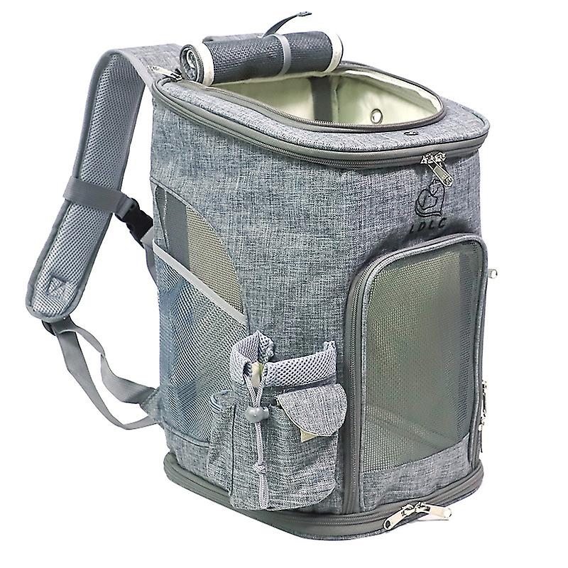 Pets Carrier Portable Folding & Breathable , Size:M Light Gray