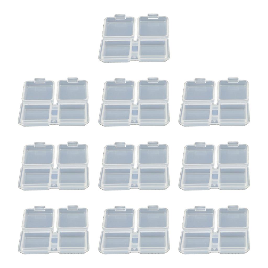 Rectangular Plastic Storage Box Jewelry Container Transparent Cases Organizer