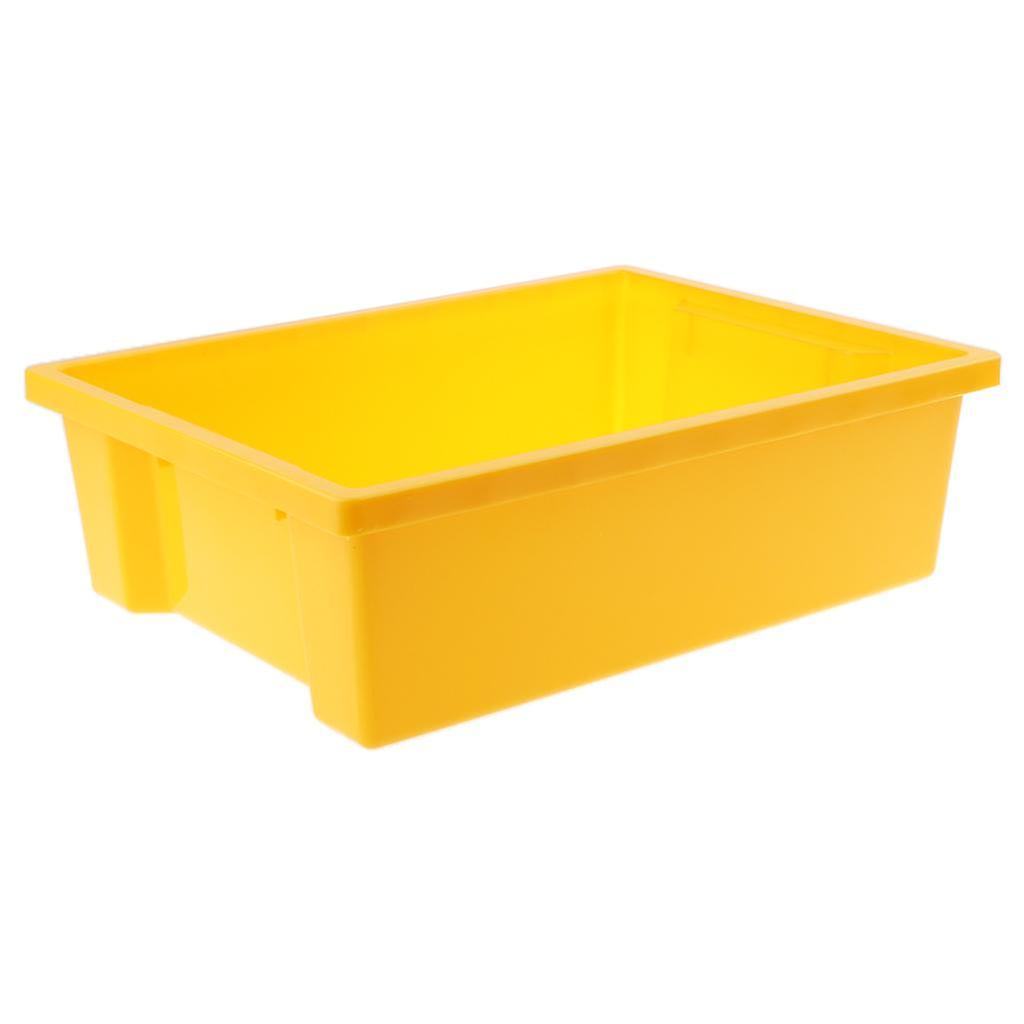 מחזיק סל אחסון צעצועי פלסטיק צבעוני מחזיק פח מארגן הבית צהוב