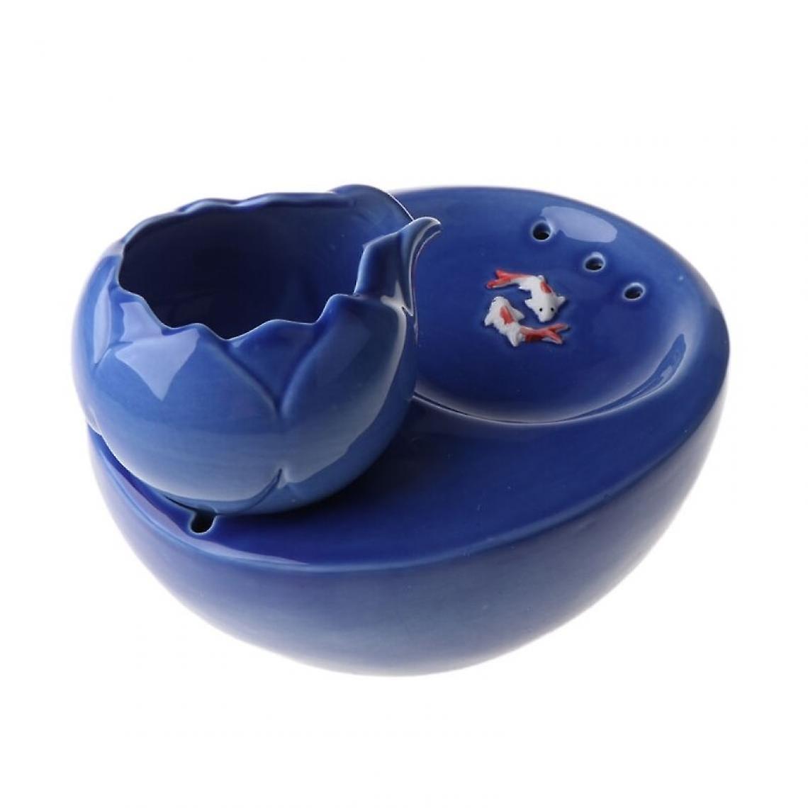 Electric Ceramic Automatic Circulation Cat And Dog Drinking Fountain Dispenser(blue)
