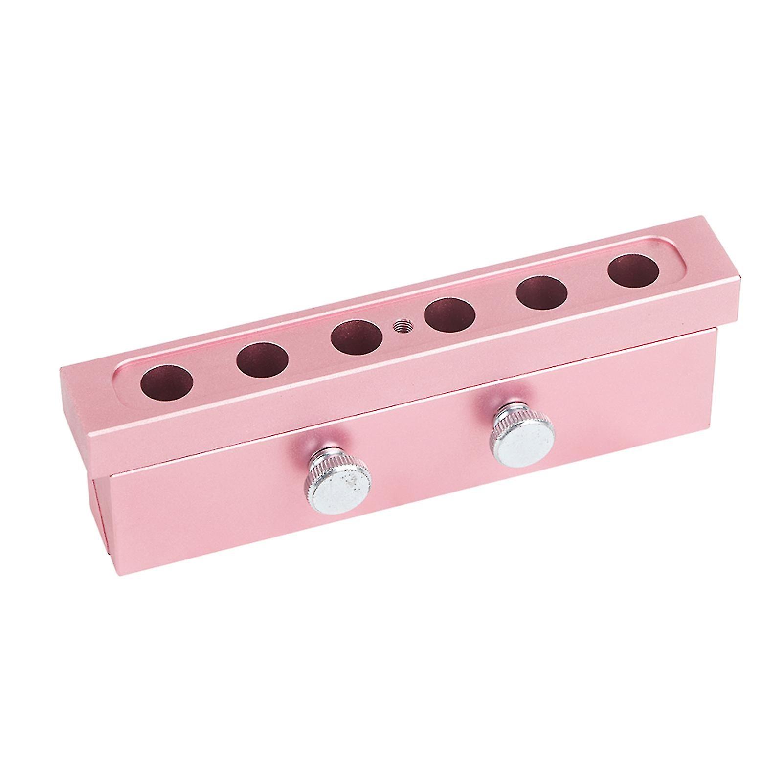 12.1 bricolage rouge à lèvres moule alliage d’aluminium or rose double utilisations baume à lèvres outil de fabrication (6 trous)