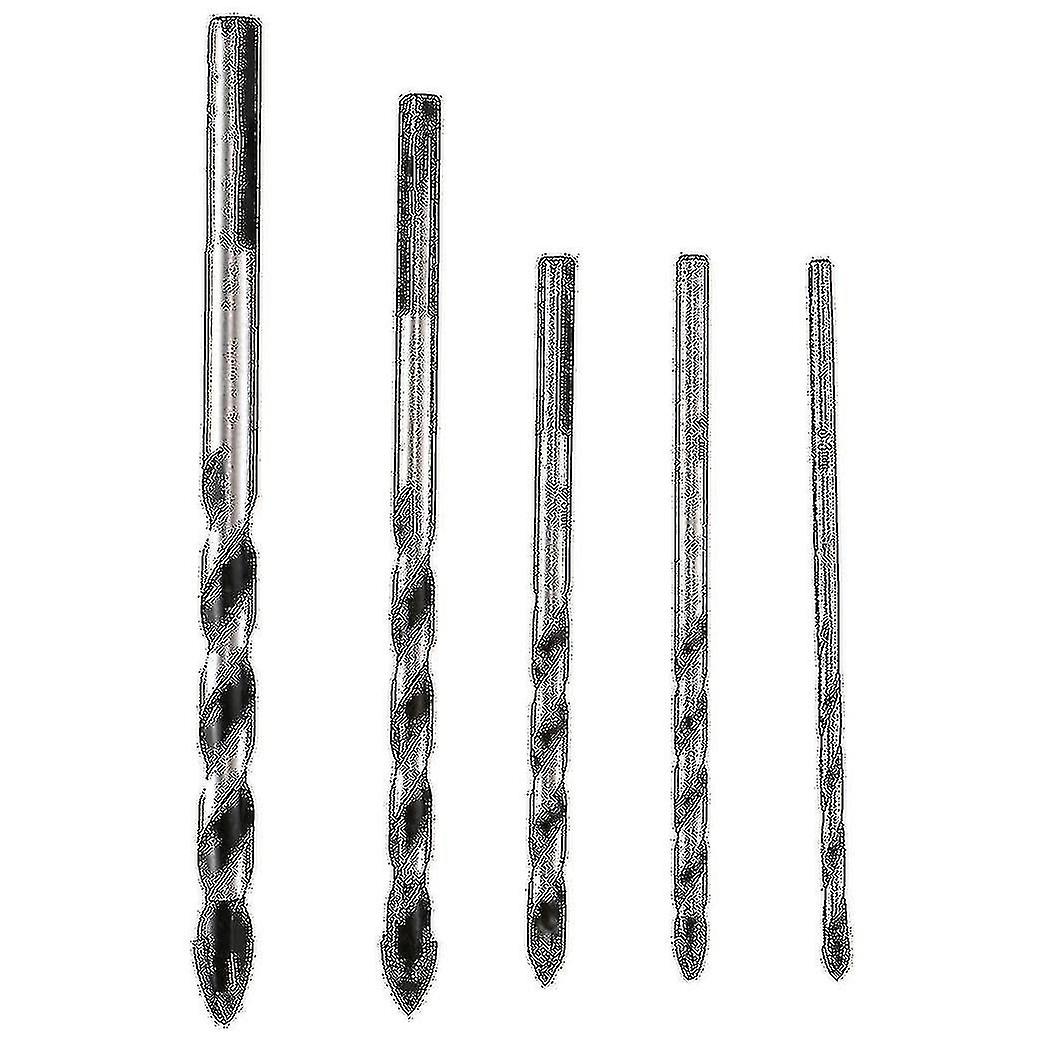 5 Pieces Multi-material Tungsten Carbide Drill Bit Set For Porcelain Ceramic Tile,concrete,brick,gl