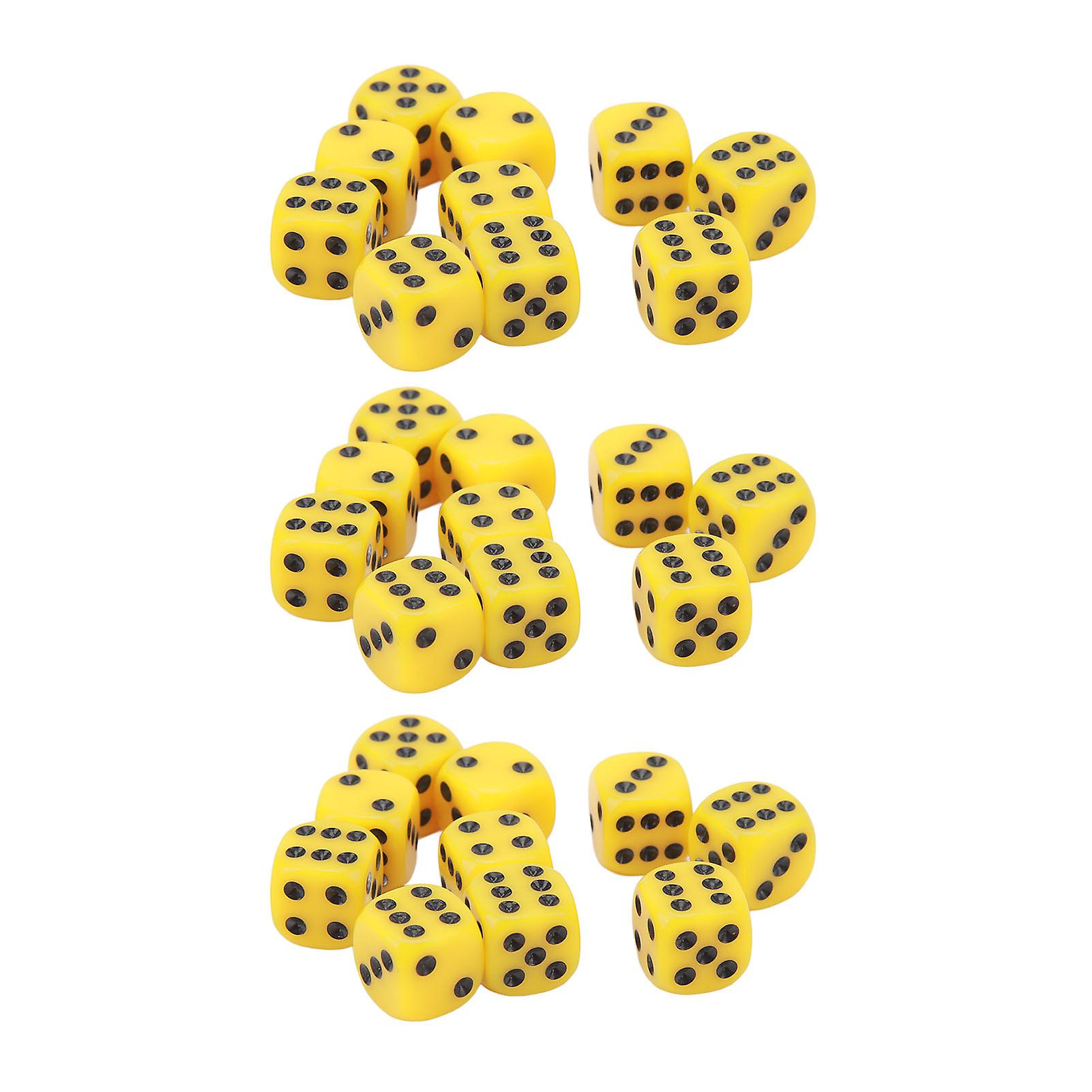 30PCS Dice Set 16MM Plastic 6 Sided Round Corners Dice Cubes for Table Games Board Games